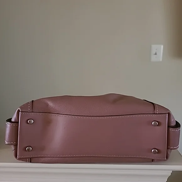 Edie Shoulder Bag with Tea Rose Tooling Mauve